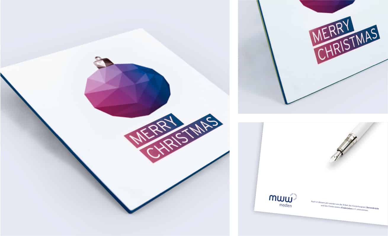 Weihnachtskarte mit Multiloft Farbschnitt